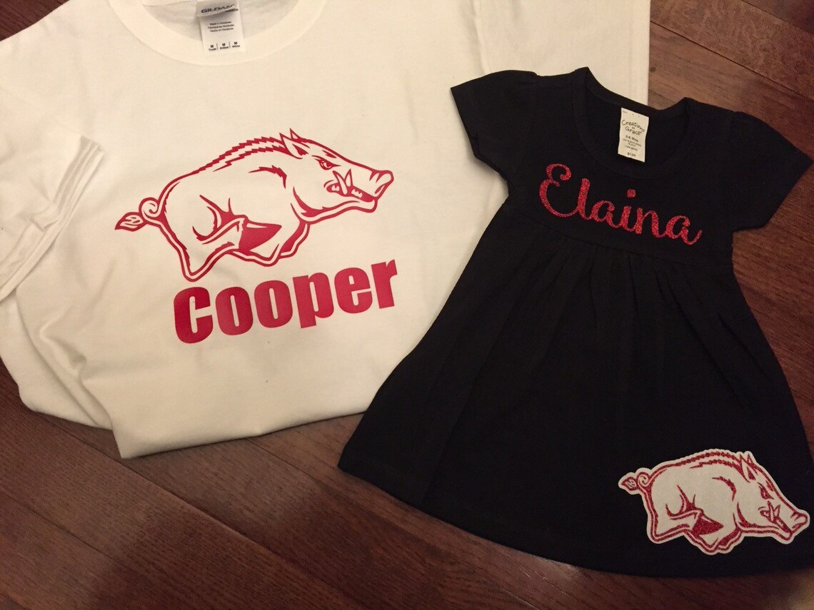 Infant/toddler Custom Razorback Dress Etsy
