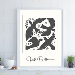mid century modern, mid century wall art, mid century art, retro wall art, retro print, retro art print, geometric art, living room art