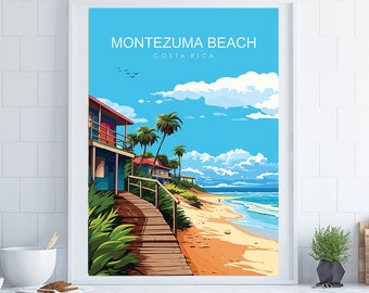 Montezuma Beach, Montezuma Costa Rica, Montezuma Poster, Montezuma Beach Poster, Costa Rica, Costa Rica Wall Art, Beach Wall Art