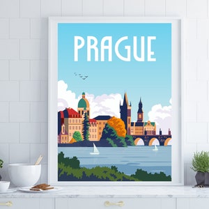 Prague Poster, Prague Wall Art, Prague Wall Art, Travel Poster, European Poster, Czech Republic, Prague Gift, City Travel Poster