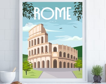 Travel Wall Art, Rome Wall Art, Rome Poster, Italy Wall Art, Rome Gift, Anniversary Gift, Wedding Gift, Housewarming Gift, Italian Decor
