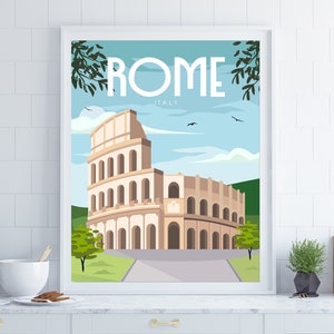 Travel Wall Art, Rome Wall Art, Rome Poster, Italy Wall Art, Rome Gift, Anniversary Gift, Wedding Gift, Housewarming Gift, Italian Decor