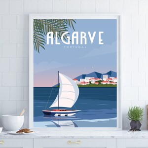 Algarve Poster, Algarve Wall Art, Portugal Travel Poster, Portugal Wall Art, Holiday Destination Art, Holiday Poster, Coastal Wall Art, image 1