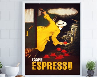 Coffee Poster, Coffee Wall Art, Retro Wall Art, Kitchen Sign, Kitchen Poster, Cafe Poster, Coffee Lover Gift, Coffee Station Wall Art