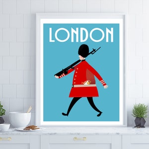 London Print, London Poster, UK Print, London Wall Art, Travel Wall Art, Retro Wall Art,  London Gift Poster, Housewarming Gift