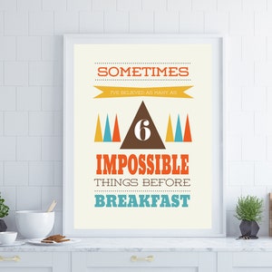 Retro Kitchen Wall Art, Kitchen Wall Art, Mid Century Modern, Quote Wall Art, Large Wall Art, Retro Decor, Housewarming Gift, Kitchen Decor