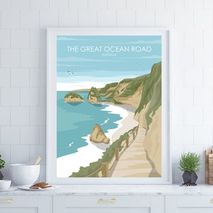 Australia Travel Poster, Australia Poster, Great Ocean Road Travel Poster, Australian Gift, Great Ocean Road Wall Art, Australian Wall Art