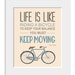 Life is Like Riding a Bicycle Albert Einstein Quote | Etsy