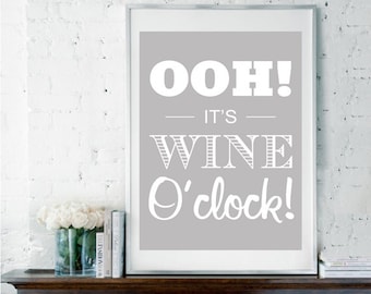 FV11 Framed Vintage Style Women Is It Wine O/'clock Yet Funny Poster Print A3//A4