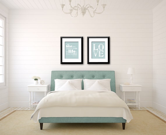 Zitat Von Audrey Hepburn Liebe Print Schlafzimmer Decor Schlafzimmer Wandkunst Hauptdekor Hochzeitsgeschenk Blau Wandkunst