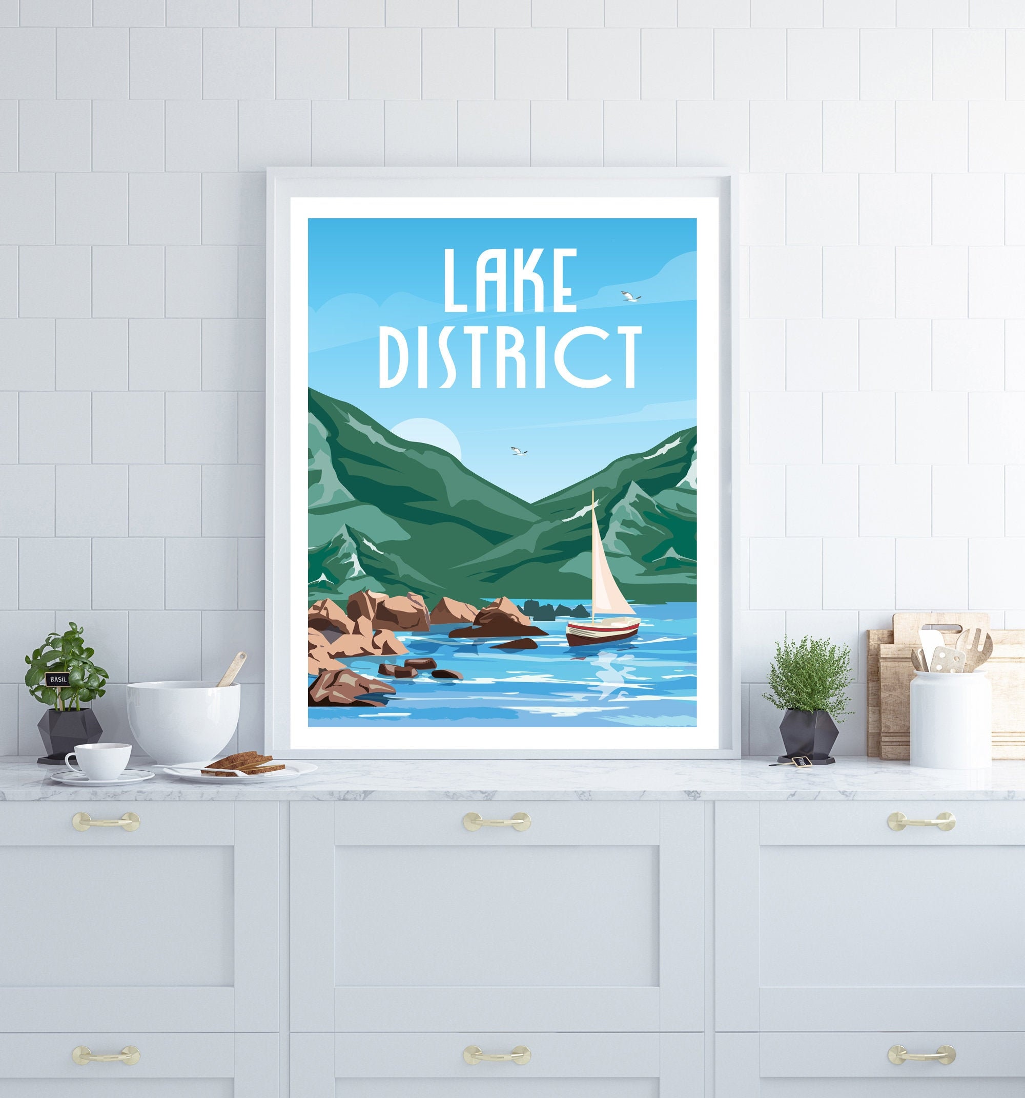 Lake District Poster Lake District Wall Art Lake District Etsy