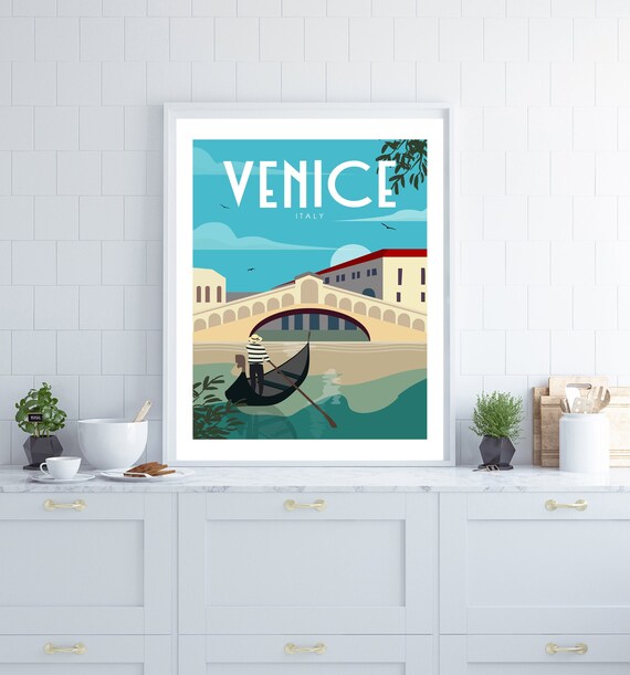 Venice Wall Art, Venice Travel Poster, Italy Wall Art, Travel Wall Art, Anniversary Gift, Romantic Wall Art, Wedding Gift, Housewarming Gift