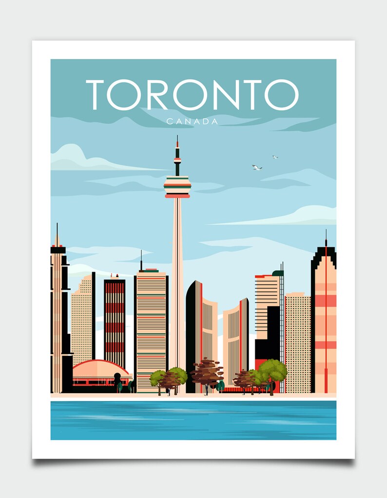 Toronto Wall Art Toronto Poster Canada Print Canada Wall Etsy