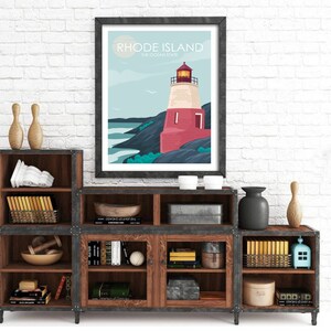 Rhode Island Poster, Newport Rhode Island, Coastal Wall Art, Retro Travel Poster, Travel Poster, Travel Gift, City Poster, Wedding Gift image 5