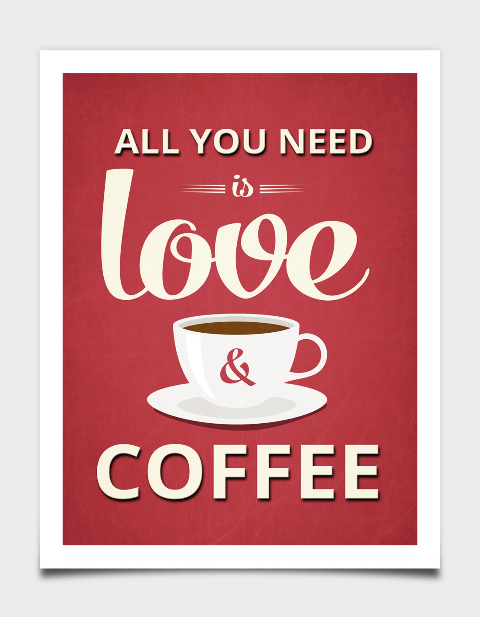 Coffee Print Kitchen Print Kitchen Decor Coffee Poster Etsy