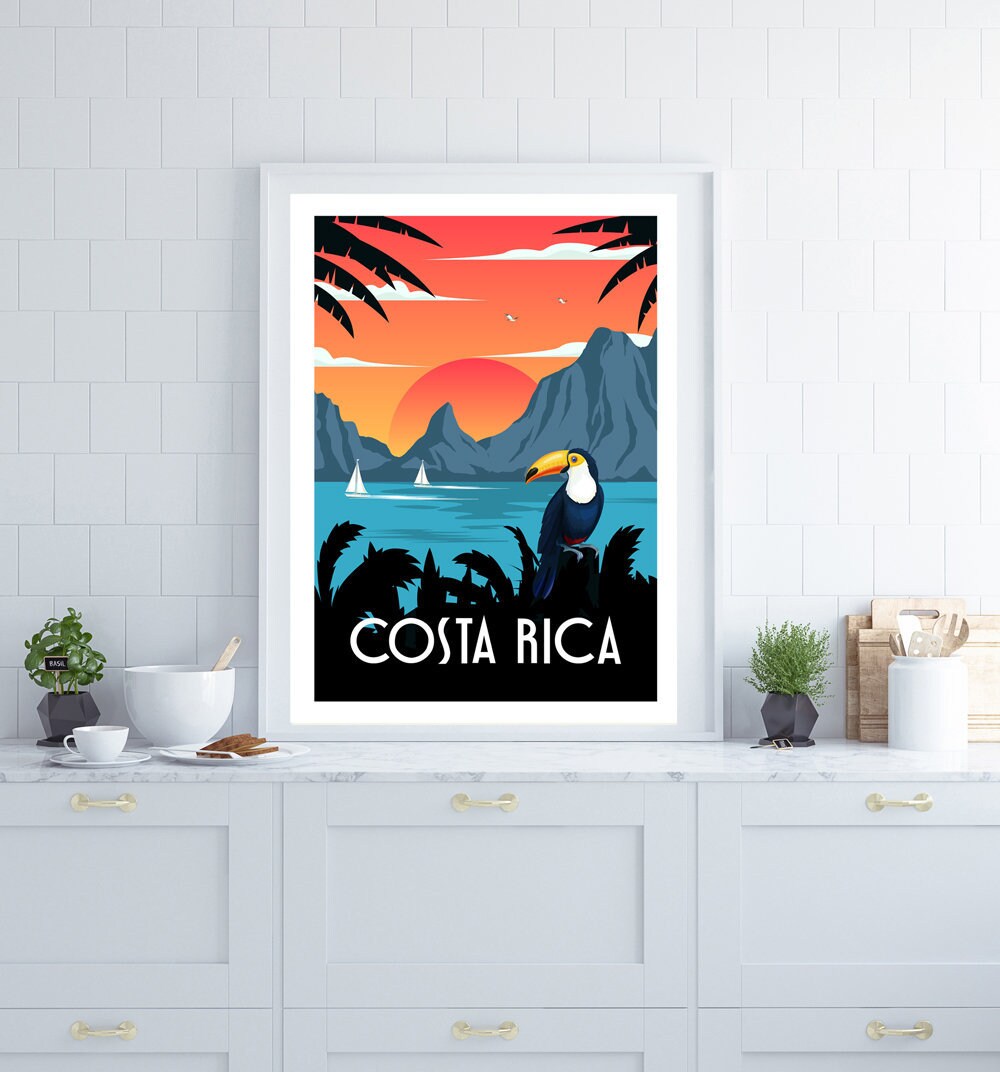 Costa Rica Poster, Costa Rica Print, Travel Wall Art, Travel Poster, Retro Wall  Art, Tropical Wall Art, South American Wall Art - Etsy