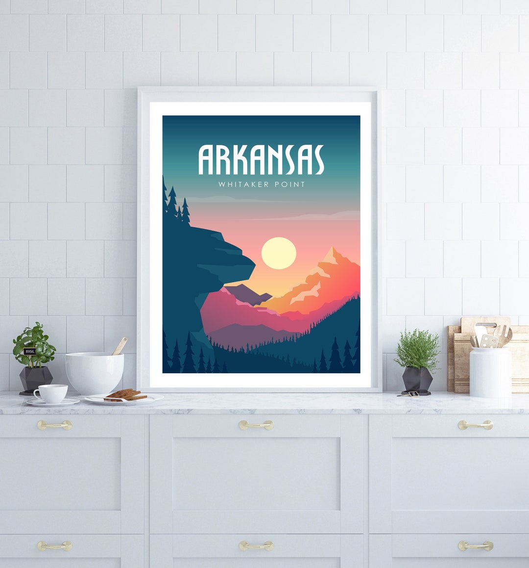 Arkansas Poster, Arkansas Wall Art, Whitaker Point Poster, Travel Wall