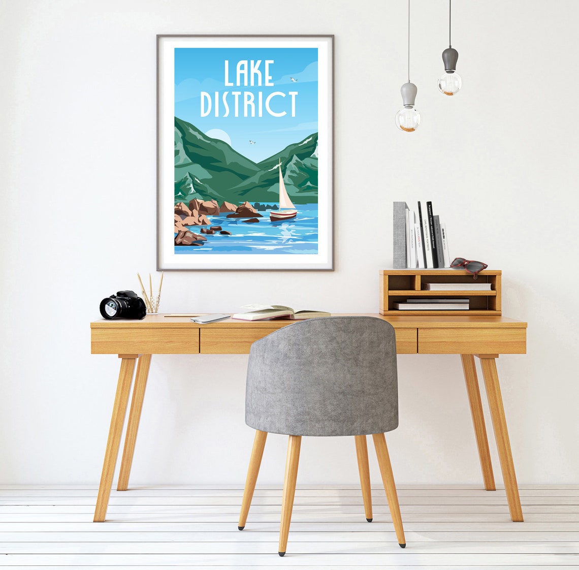 Lake District Poster Lake District Wall Art Lake District Etsy
