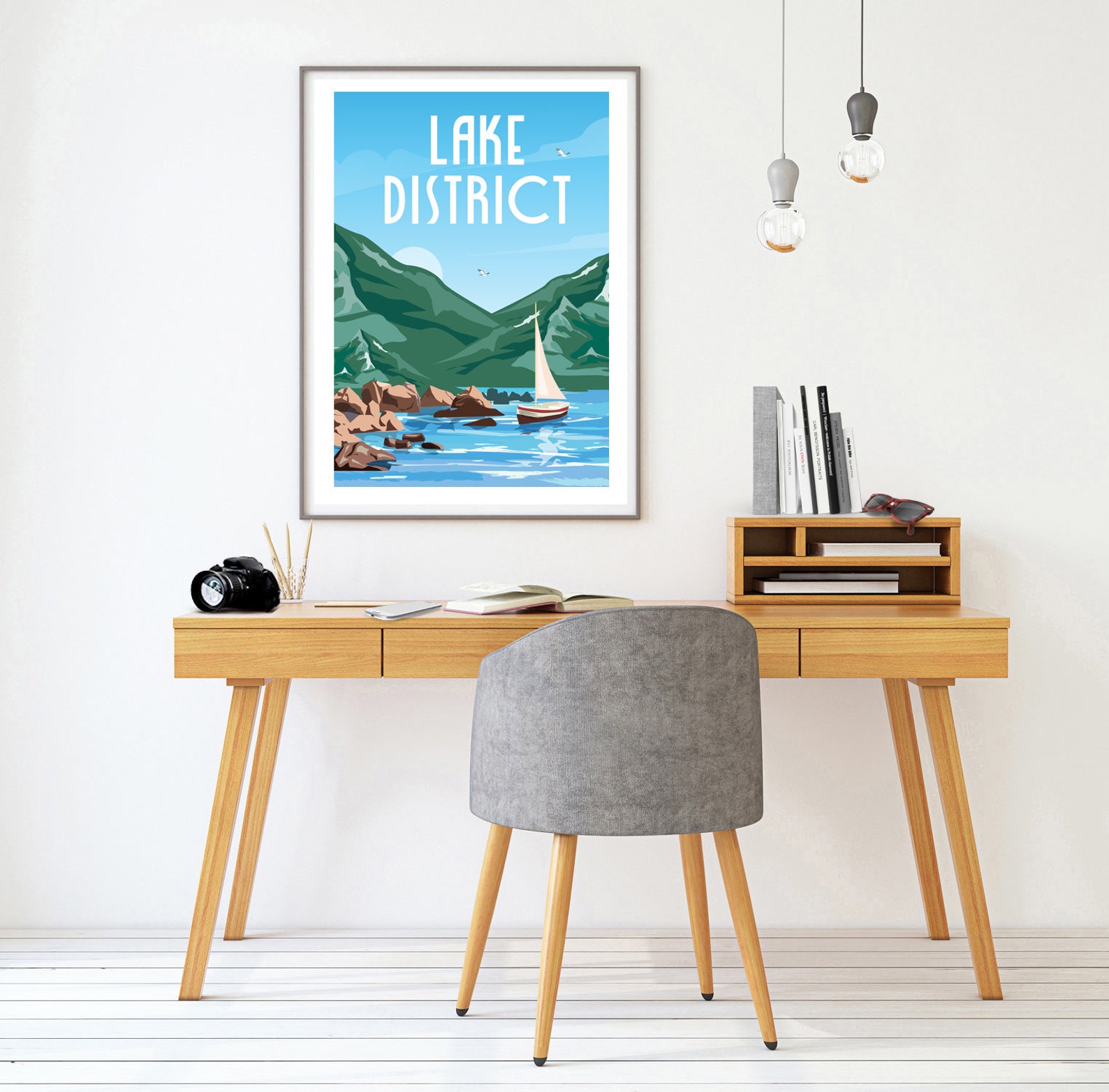 Lake District Poster Lake District Wall Art Lake District Etsy