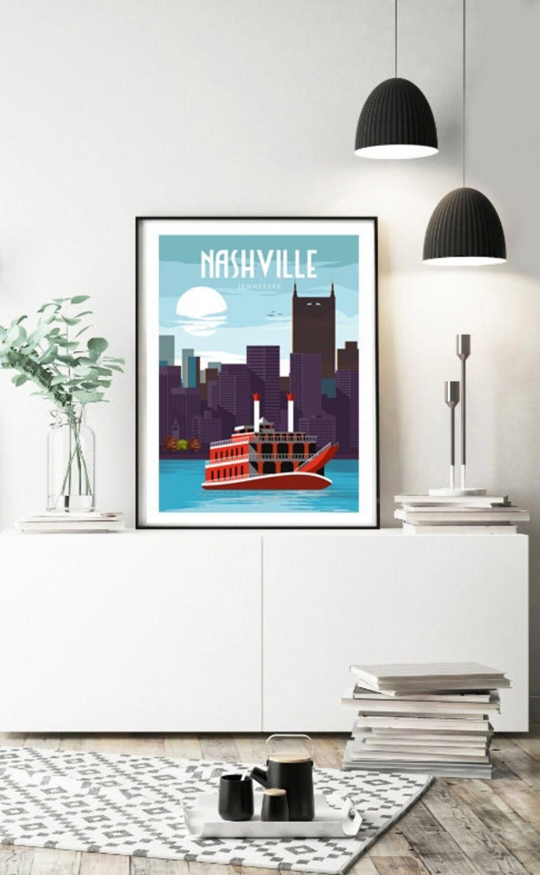 Nashville Poster, Nashville Travel Poster, Nashville Wall Art