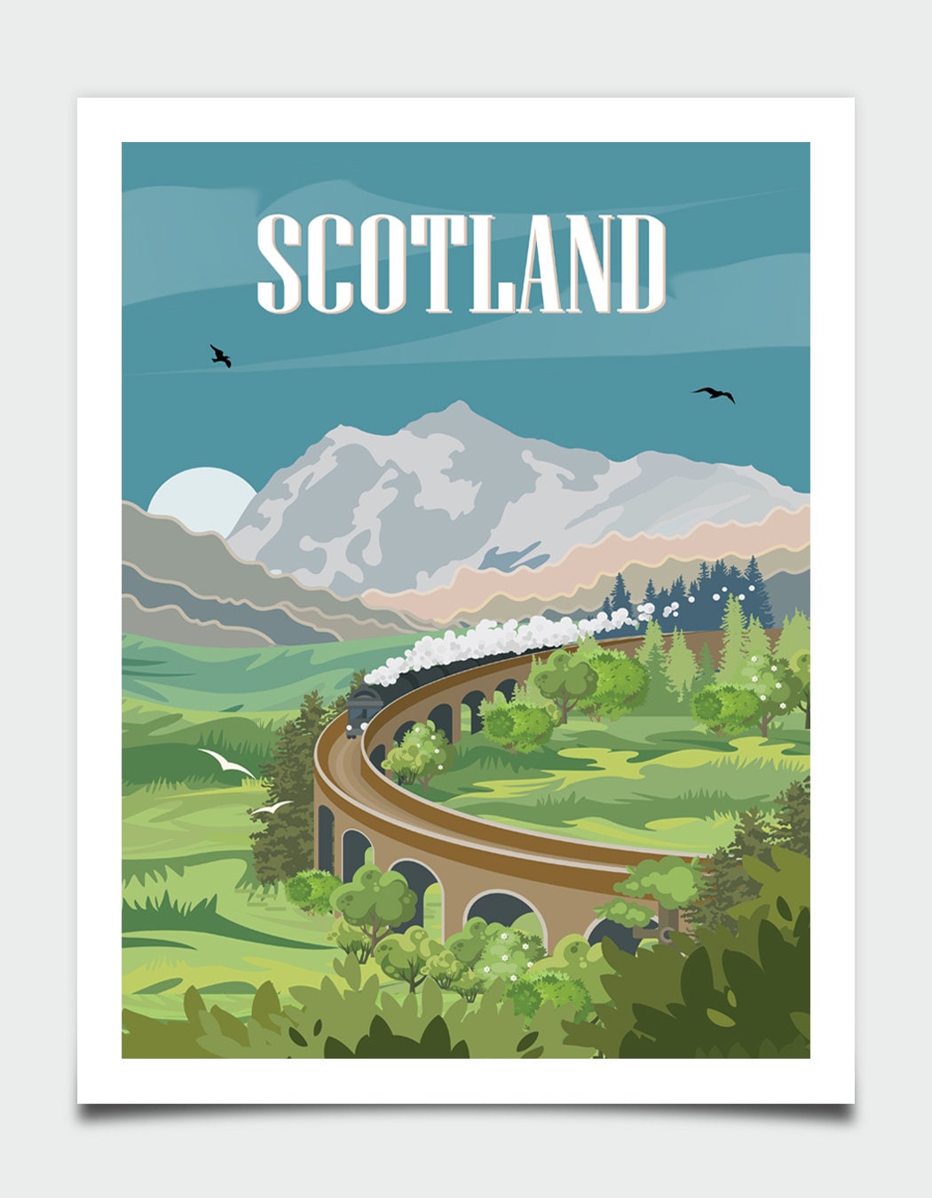 Scotland Travel Poster Scotland Poster Scottish Gift Etsy