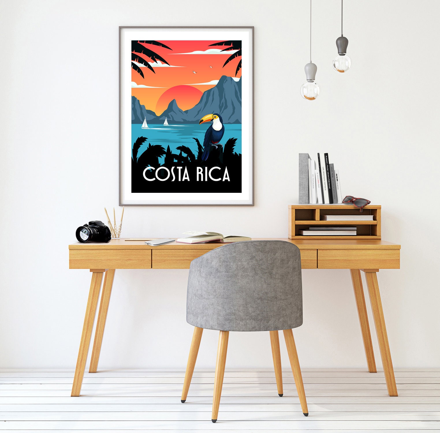 Costa Rica Poster, Costa Rica Print, Travel Wall Art, Travel Poster, Retro Wall  Art, Tropical Wall Art, South American Wall Art - Etsy