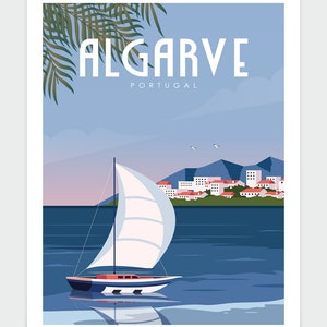 Algarve Poster, Algarve Wall Art, Portugal Travel Poster, Portugal Wall Art, Holiday Destination Art, Holiday Poster, Coastal Wall Art, image 2