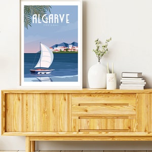 Algarve Poster, Algarve Wall Art, Portugal Travel Poster, Portugal Wall Art, Holiday Destination Art, Holiday Poster, Coastal Wall Art, image 5