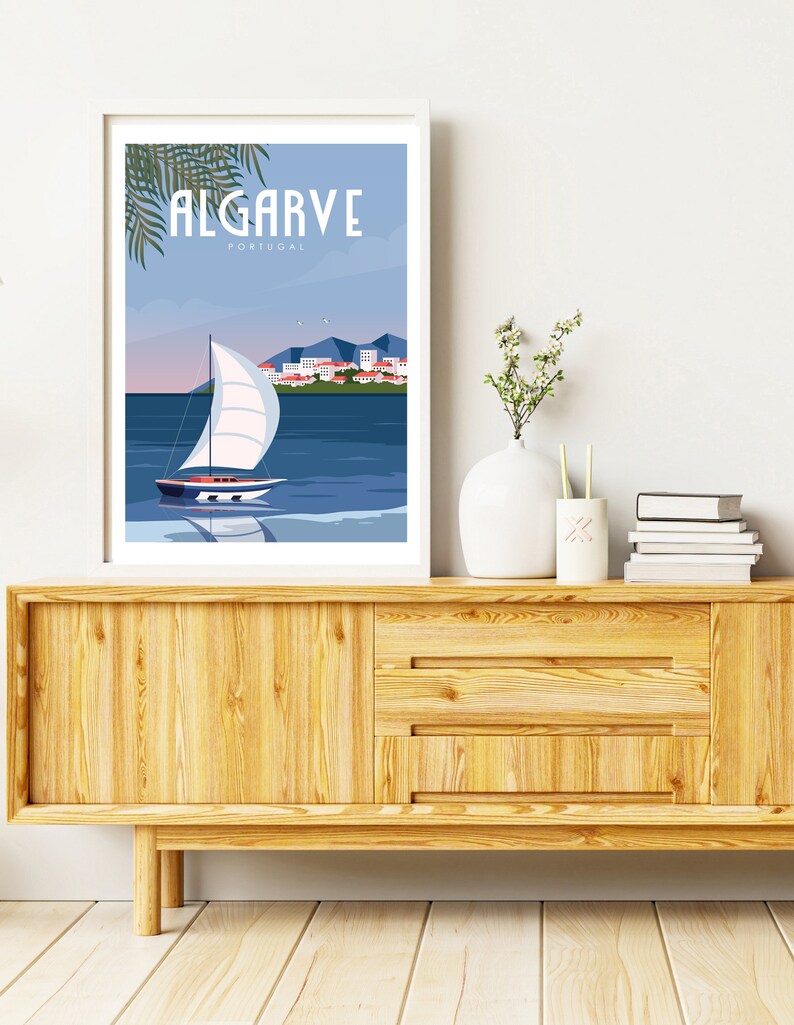 Algarve Poster, Algarve Wall Art, Portugal Travel Poster, Portugal Wall Art, Holiday Destination Art, Holiday Poster, Coastal Wall Art, image 5
