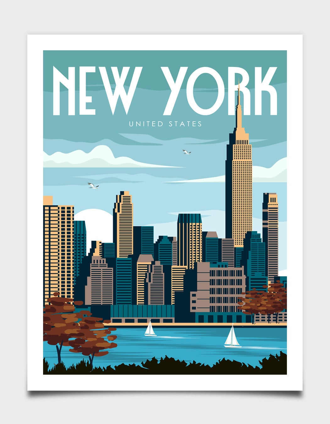 New York Poster, New York Travel Poster, United States Poster, Travel ...