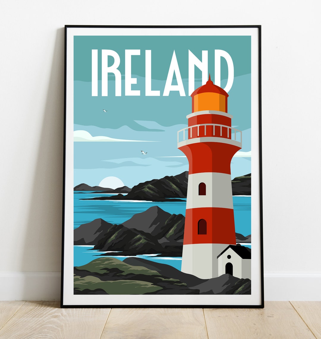 Ireland Travel Poster, Ireland Poster, Travel Wall Art, Ireland Wall