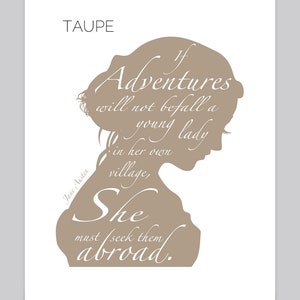 Jane Austen Quote, Inspirational Quote, Literary Print, Dorm Room Decor, Leaving Gift, Gift for Daughter, Girly Gift image 4