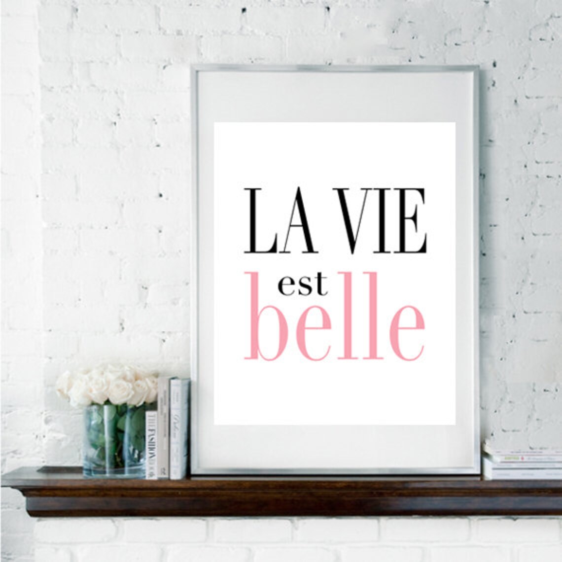 La Vie Est Belle Life is Beautiful French Quote French Etsy