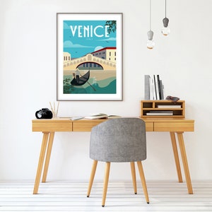 Venice Wall Art, Venice Travel Poster, Italy Wall Art, Travel Wall Art, Anniversary Gift, Romantic Wall Art, Wedding Gift, Housewarming Gift image 5