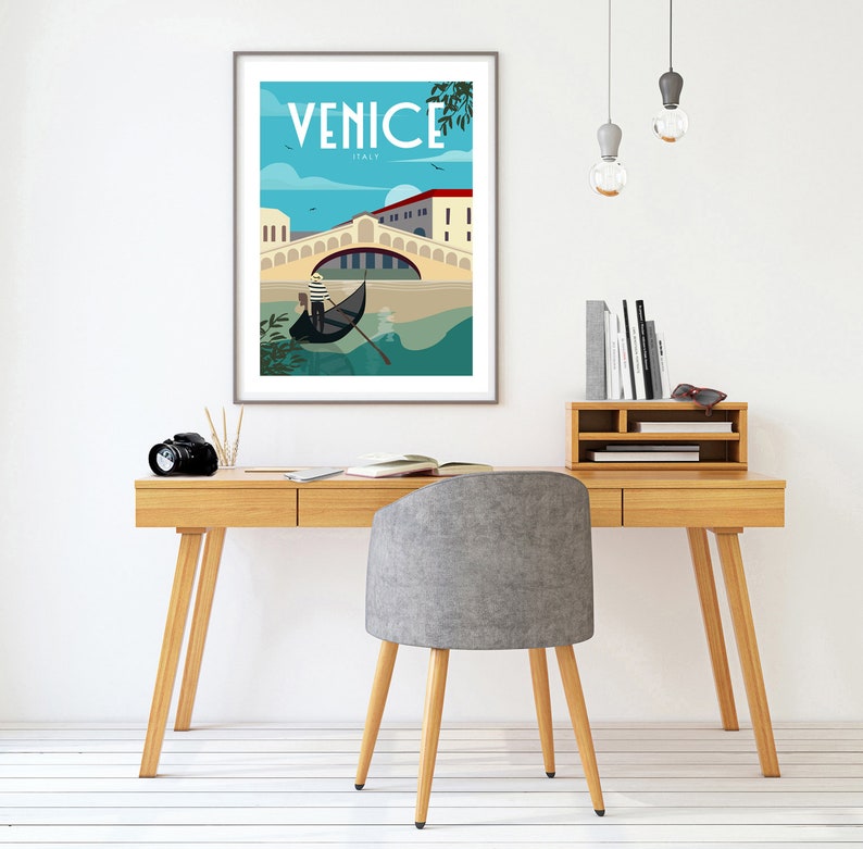 Venice Wall Art, Venice Travel Poster, Italy Wall Art, Travel Wall Art, Anniversary Gift, Romantic Wall Art, Wedding Gift, Housewarming Gift image 5