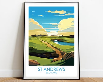 St Andrews Golf Poster, Printable Wall Art, Golf Wall Art, Golf Poster, Printable Golf Poster, Digital Download, Instant Download, Golf Art