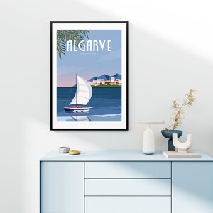 Algarve Poster, Algarve Wall Art, Portugal Travel Poster, Portugal Wall Art, Holiday Destination Art, Holiday Poster, Coastal Wall Art, image 6
