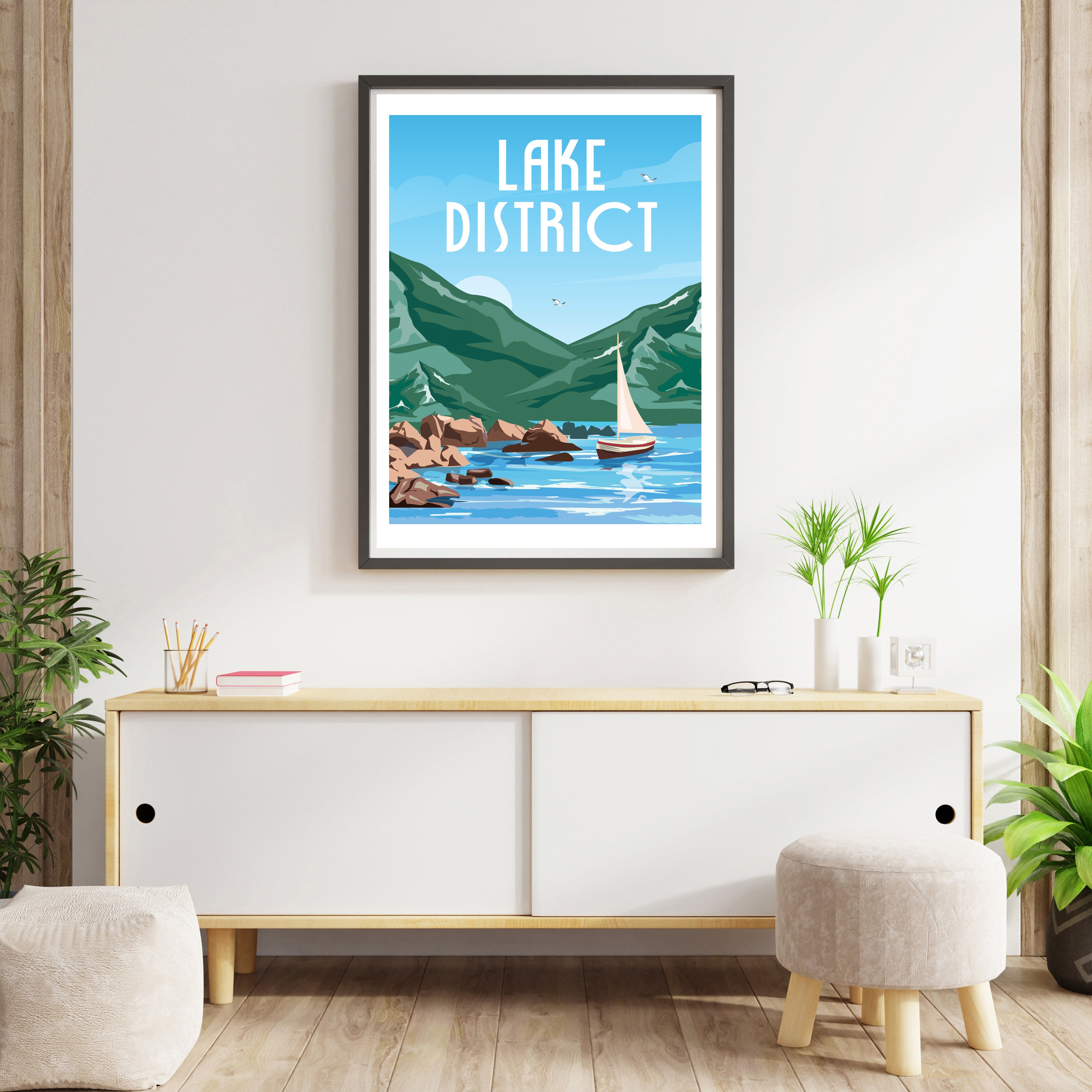 Lake District Poster Lake District Wall Art Lake District Etsy