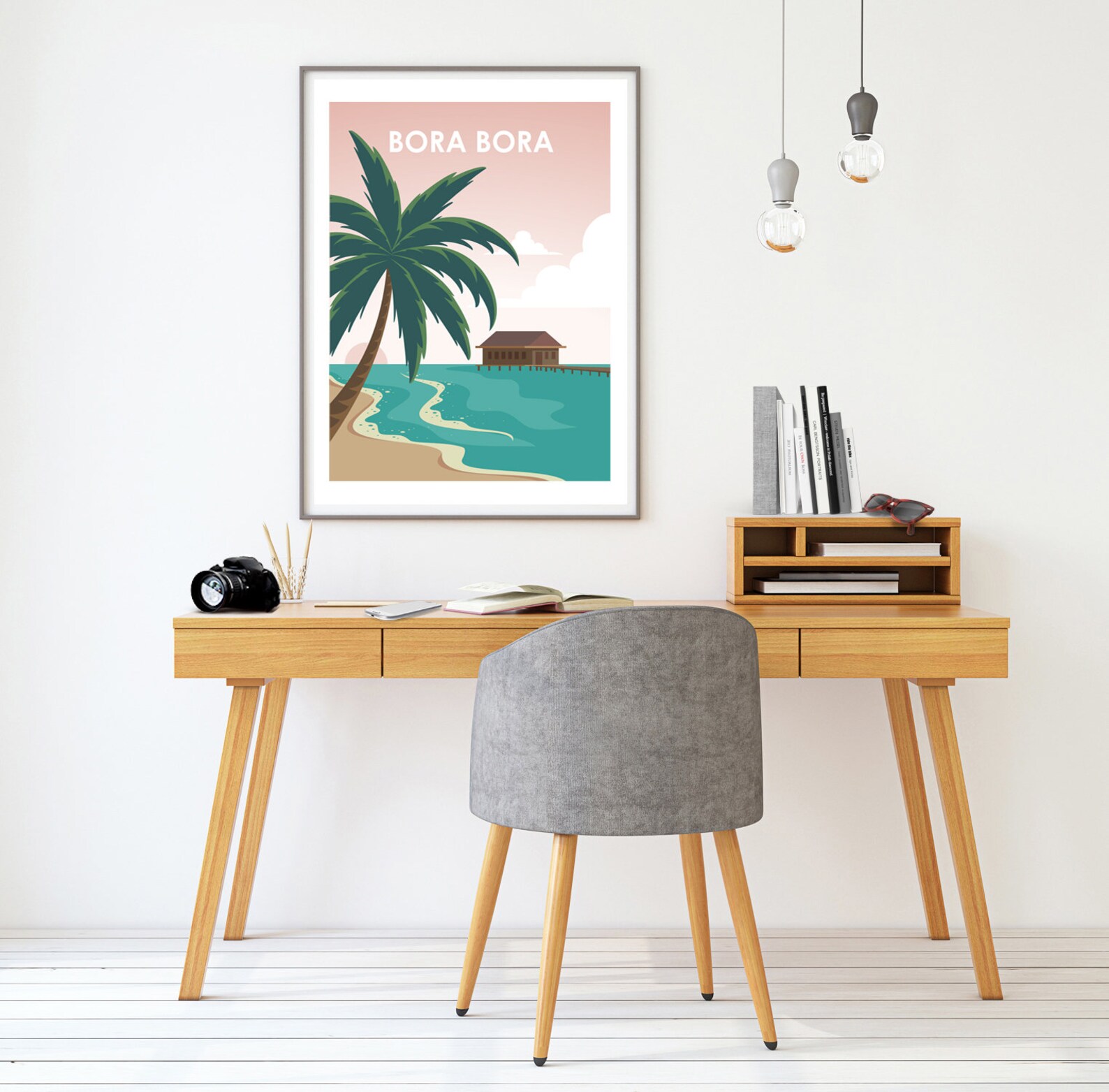 Bora Bora Print Bora Bora Travel Poster Retro Bora Bora - Etsy
