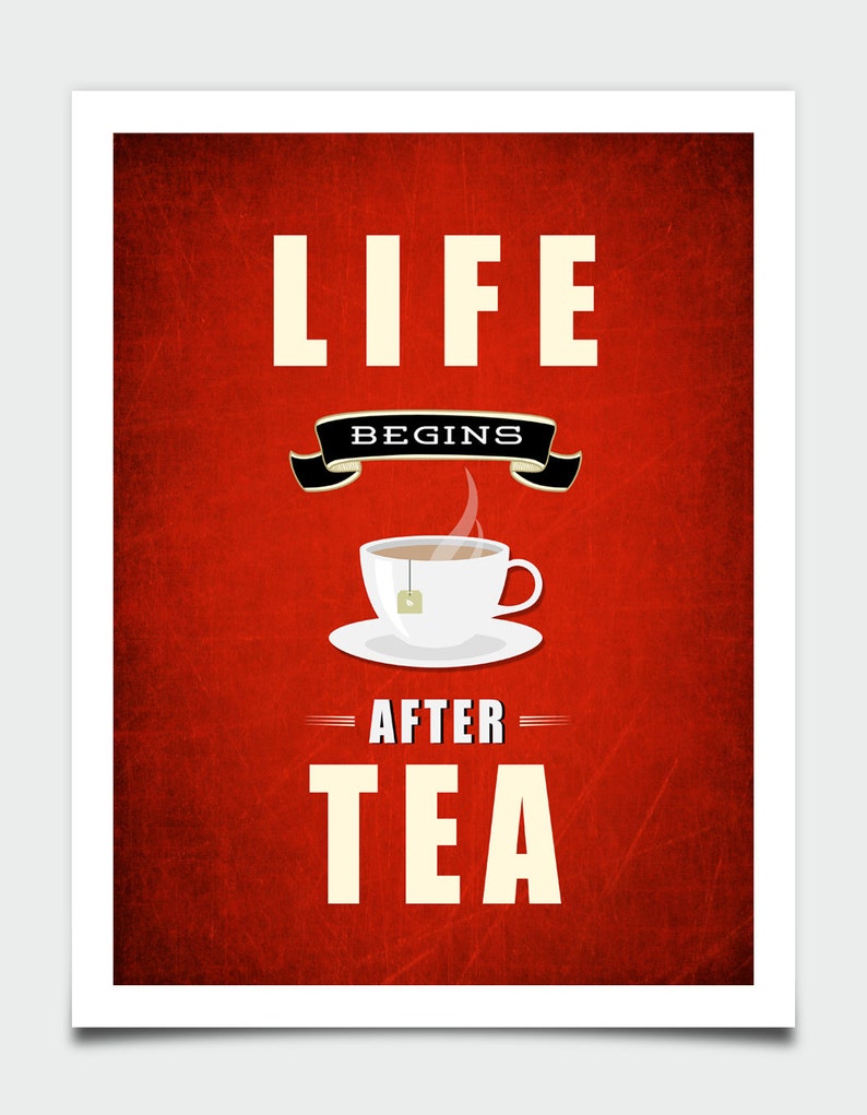 Tea Poster Kitchen Print Kitchen Decor Tea Print Kitchen Etsy