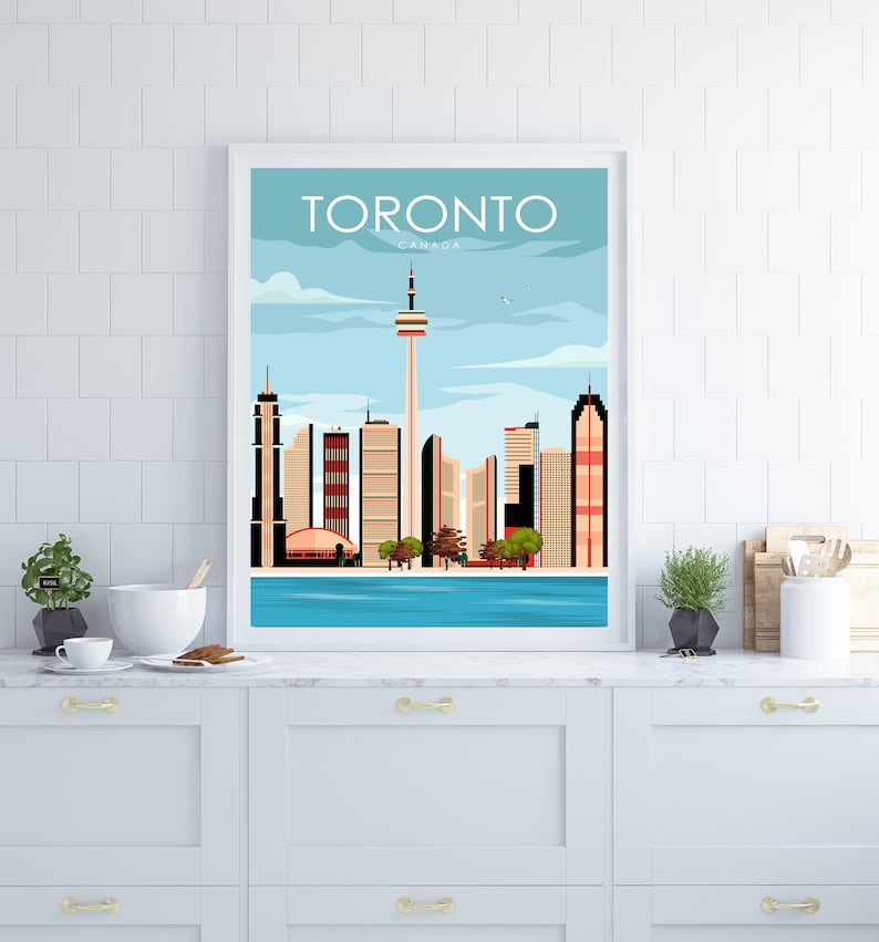Toronto Wall Art Toronto Poster Canada Print Canada Wall Etsy