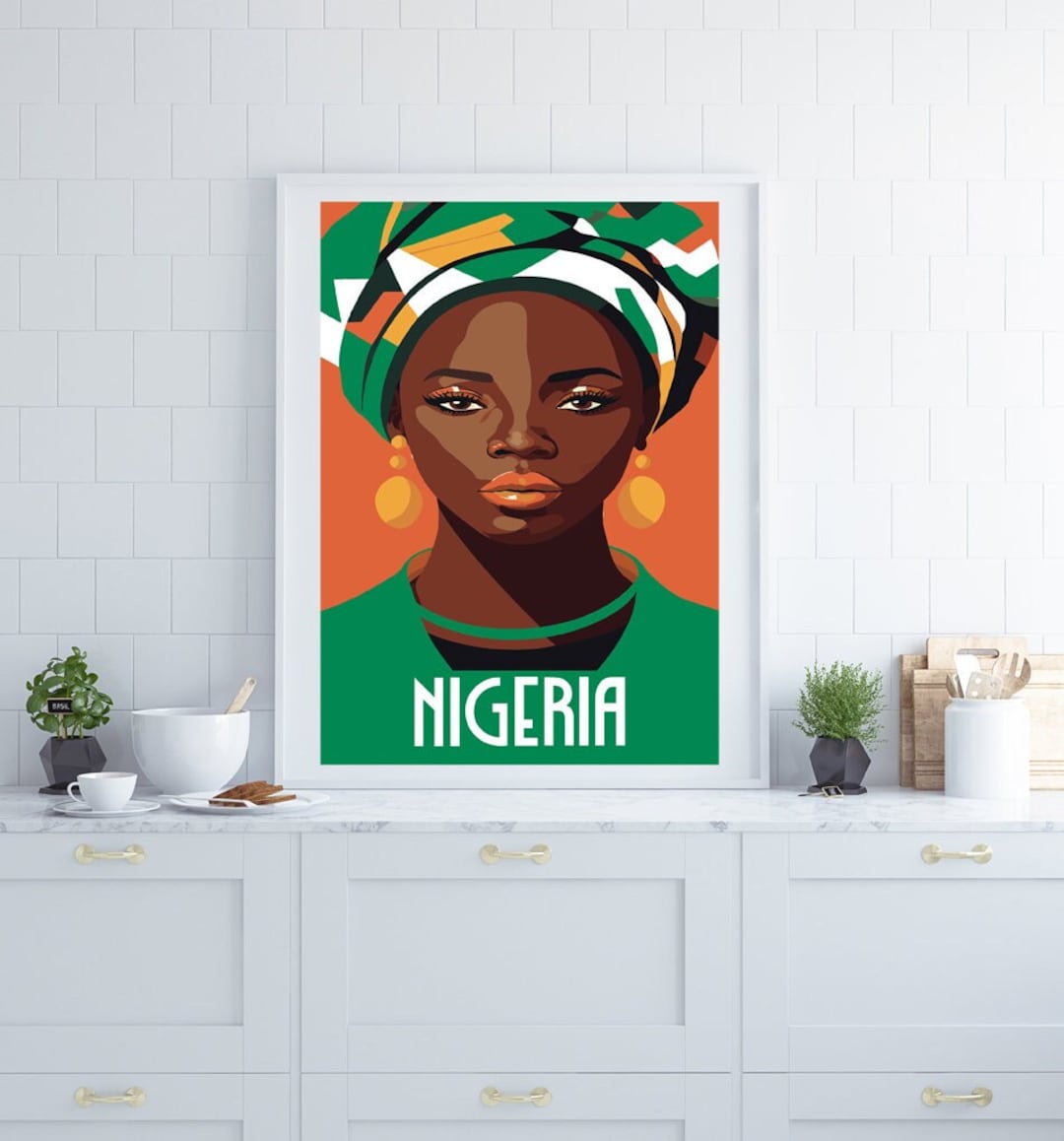 Nigeria Poster Nigeria Wall Art Black Woman Art Black Wall Etsy