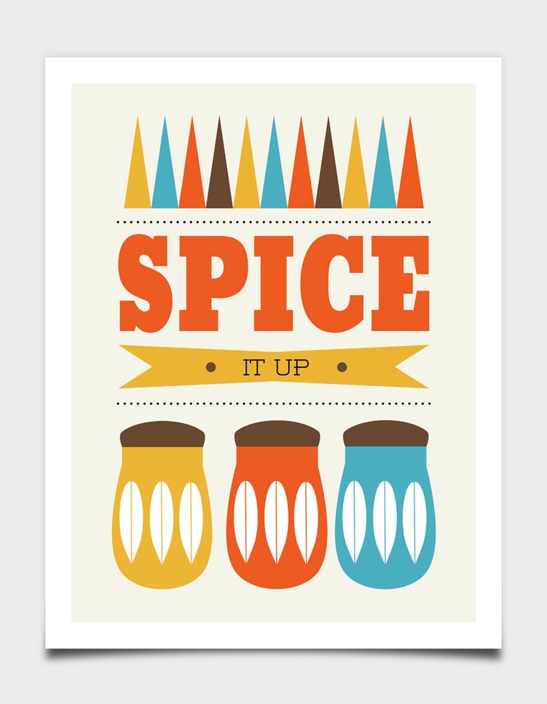 Retro Kitchen Wall Art Kitchen Wall Art Mid Century Modern Etsy