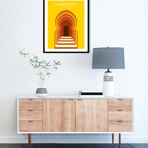 Retro Travel Poster, Marrakech Travel Poster, Morocco Travel Poster, Travel Poster, Travel Gift, City Poster, Wedding Gift image 5