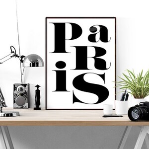 Paris Poster, Black and White Wall Art, French Poster, French Quote, French Wall Art, Paris Wall Art, Modern Wall Decor, Paris Gift
