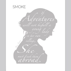 Jane Austen Quote, Inspirational Quote, Literary Print, Dorm Room Decor, Leaving Gift, Gift for Daughter, Girly Gift image 5
