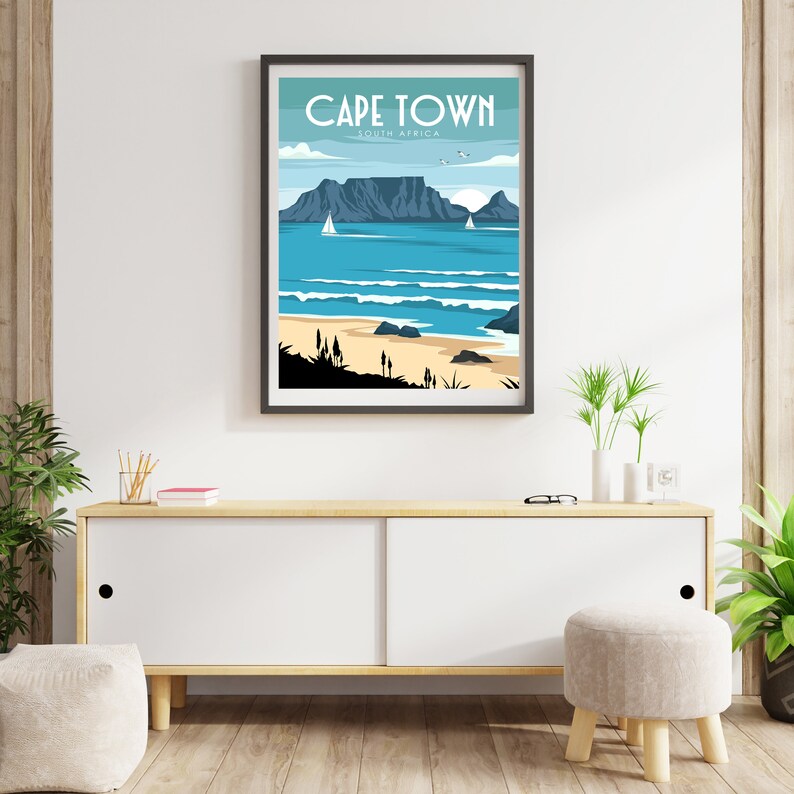 Cape Town Poster South Africa Poster Africa Poster Table Etsy UK