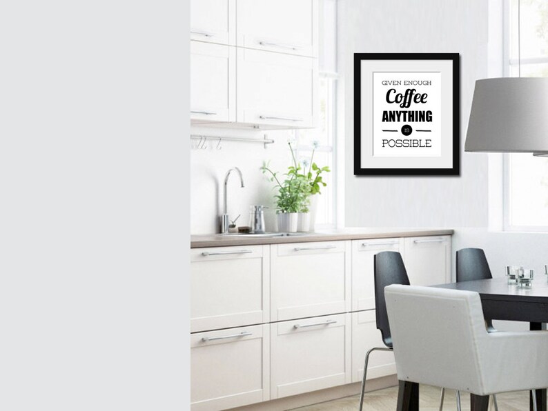 Kitchen Decor Kitchen Poster Coffee Poster Coffee Quote Etsy New Zealand