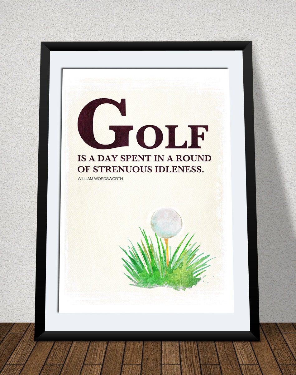 Affiche de golf Golf citation cadeau pour golfeur cadeau