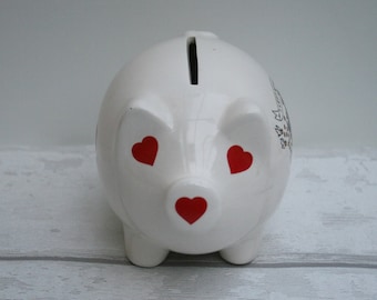 Cute Pig Money Box, Piggy Bank, Money Bank, Kitsch, Retro